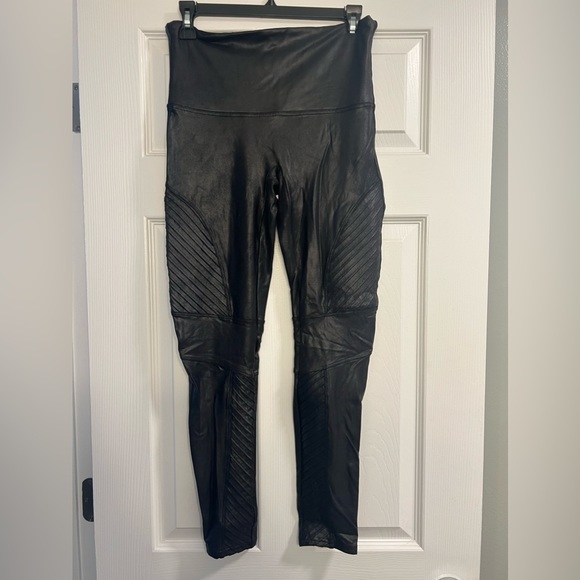 Spanx Faux Leather Moto Leggings - Picture 1 of 2